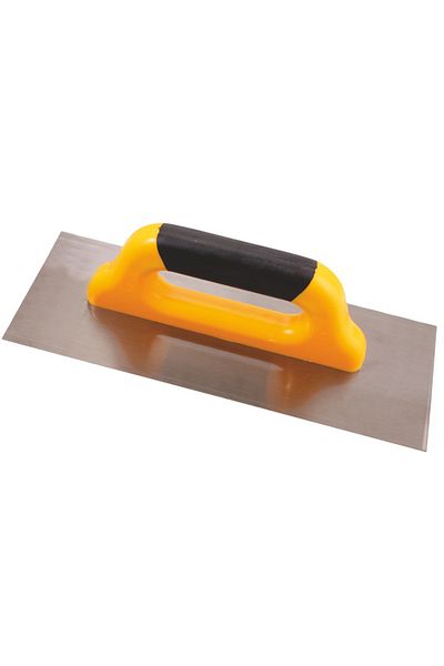 flores Stainless steel notched trowel, Black - Yellow, 120 x 500 mm