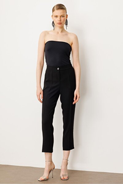 Moda İlgi Modailgi Beli Lastikli Pantolon - 1918 Siyah