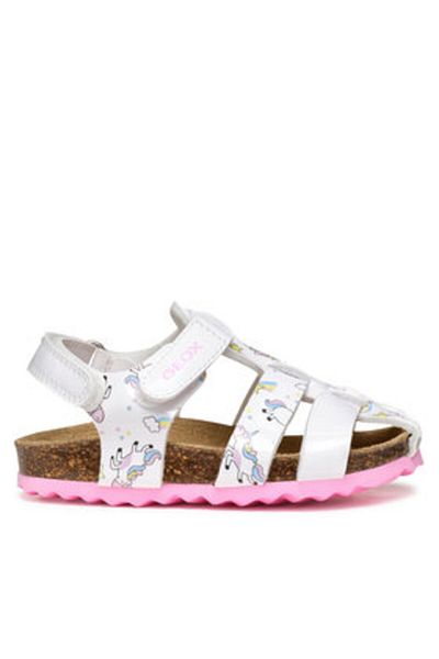 Geox girls' sandals B452RA-0FCHH white