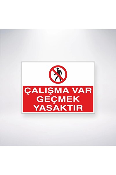 Reysa Tasarım العمل موجود محظور المرور ملصق 20X28 سم