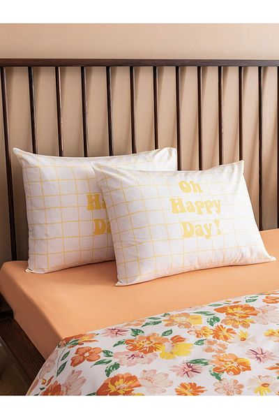 LC Waikiki Text Printed Pillow Case 2 Pcs 50X70 cm 100% Cotton