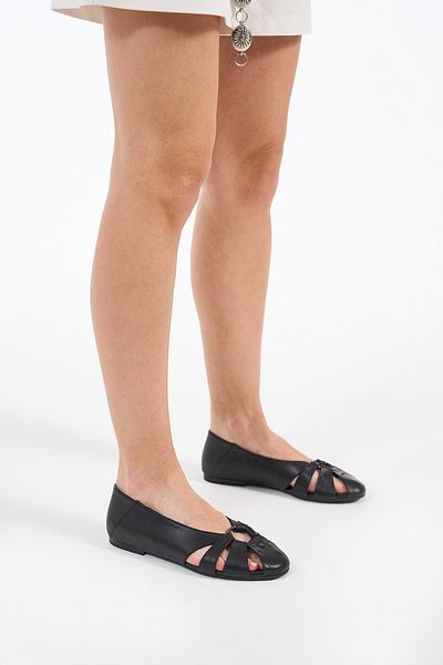 Louis Cardy Balerini de damă Venus Black din piele naturală