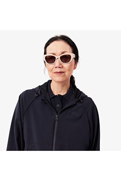 Lacoste Kadın Relaxed Fit Kapüşonlu Lacivert Ceket