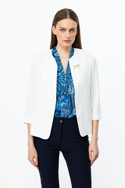 Ekol Crew Neck Brooch Jacket