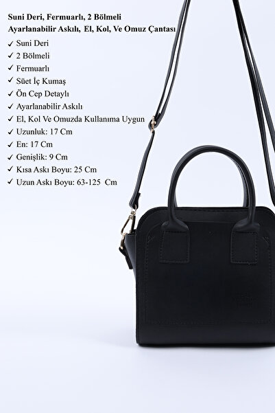 SHAKA Brown Color Shk219 Faux Leather, Zippered, Two Compartments, Adjustable Strap, Hand, Arm and Shoulder Bag