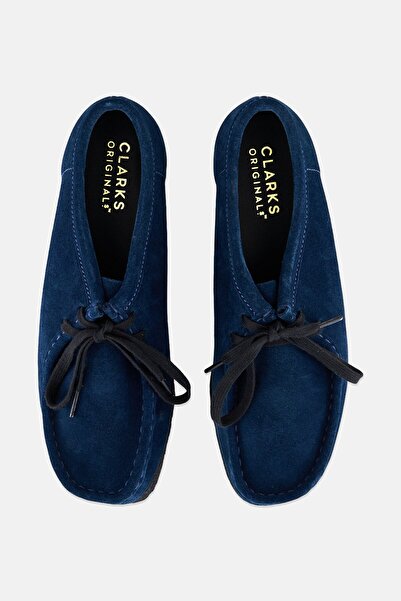 CLARKS Women Standard Wallabee Lace Up Shoes, Deep Blue