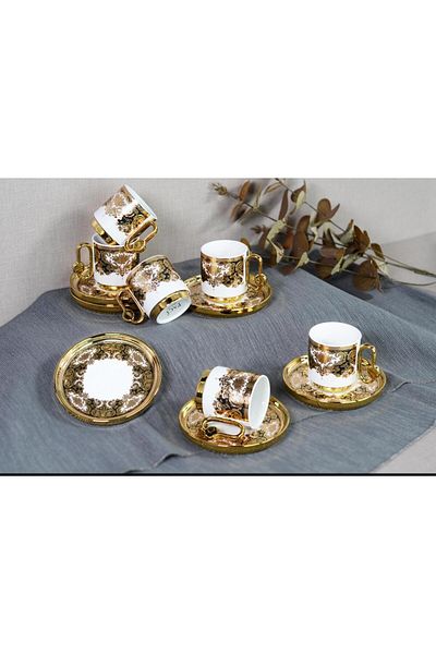 Paçi 6-Piece Porcelain Coffee Cup Set