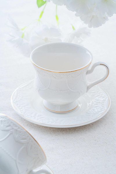 ACAR Veronica Porcelain Teacup Set for 6 People - 220 ml