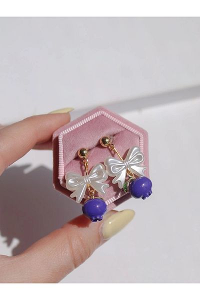 Reorah Collection Blueberry Muffin Earrings