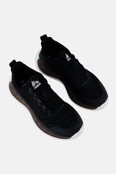 RBX Men Lace Up Running Shoes, Black