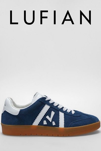 Lufian 111230262   Nelson Sneaker Ανδρικά Δερμάτινα Παπούτσια Navy Blue