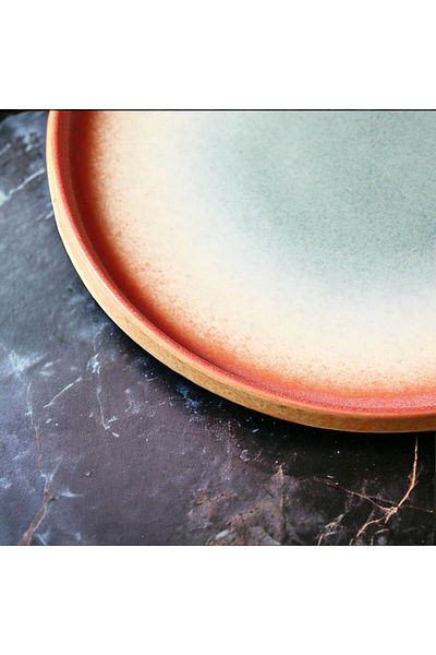 VAV GET 4-Piece Deep Stoneware Dinner Plates Set, 21cm / 8.5inch, Microwave & Dishwasher Safe