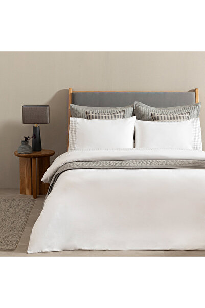 Chakra Nathan King Size Extra 260X220 cm White Duvet Cover Set