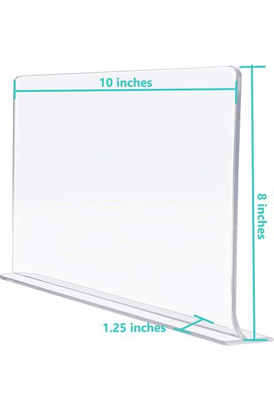 Generic 4 Pack Self Stick Acrylic Shelf Dividers for Closet Closet Shelf Divider
