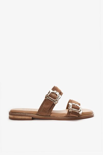 Louis Cardy Dylan Sigaro Genuine Leather Women's Slippers