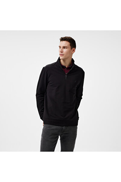 Nautica Erkek Siyah Regular Fit Sweatshirt