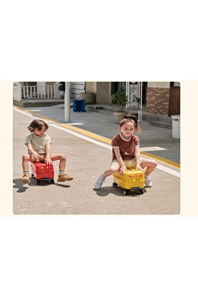 Travel Buddies Bin ve Seyahat Et Okul Otobüsü Bavul Sarı