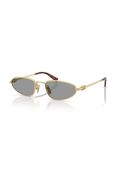 Miu Miu A52S 5Ak40O 52 Women's Geometric Gold Metal Sunglasses