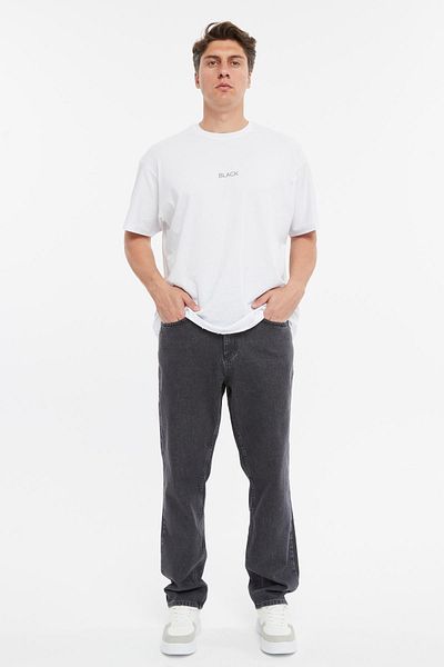 CEDY DENIM Ψηλόμεσο φαρδύ τζιν - Leon Baggy Fit, C352-ανθρακί