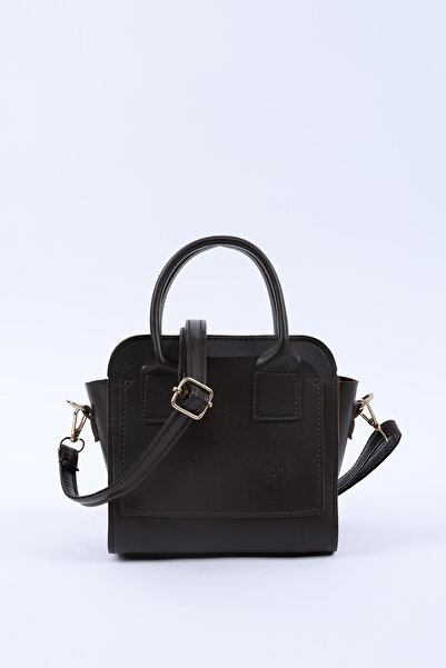 SHAKA Brown Color Shk219 Faux Leather, Zippered, Two Compartments, Adjustable Strap, Hand, Arm and Shoulder Bag