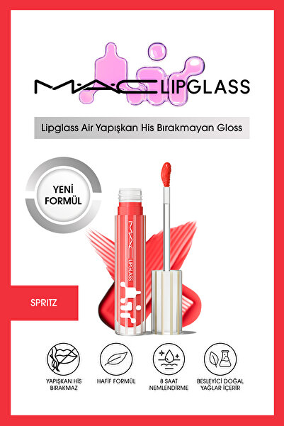 M.A.C Lipglass Air Yapışkan His Bırakmayan Gloss - SPRITZ