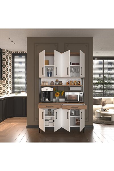 EVA İTHALAT artemis çok amaçlı dolap çok amaçlı dolap mutfak bangosu kahve köşesi