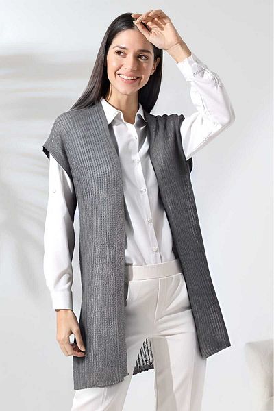 LEBUAS Gray - Women's Summer Mesh Long Vest