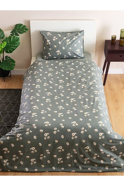 LC Waikiki Daisy Patterned Single Duvet Cover Set 100% Cotton