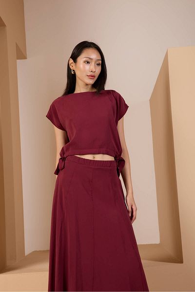 Bolivente Burgundy Shabby Modal Woven Vest