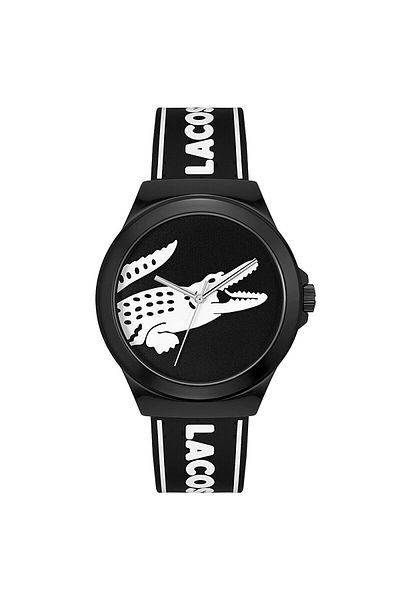 Lacoste Men 2011185 Rubber Strap Watch 35 mm, Black