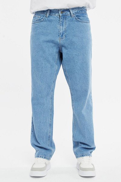 CEDY DENIM Υψηλής ποιότητας φαρδιά εφαρμογή Jean Leon Ψηλόμεση Φαρδιά τζιν παντελόνι C352-ανοιχτό μπλε