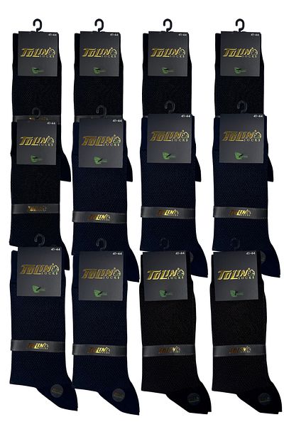 TOLIN Men's 12-Piece Bamboo Winter Socket Seamless Socks Set 14654