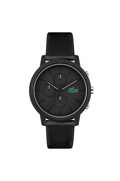 Lacoste Men 2011243 Rubber Strap Watch 38 Mm, Black