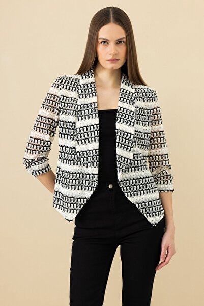 Ekol Desenli Tül Ceket