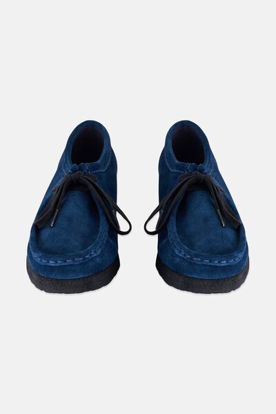 CLARKS Women Standard Wallabee Lace Up Shoes, Deep Blue
