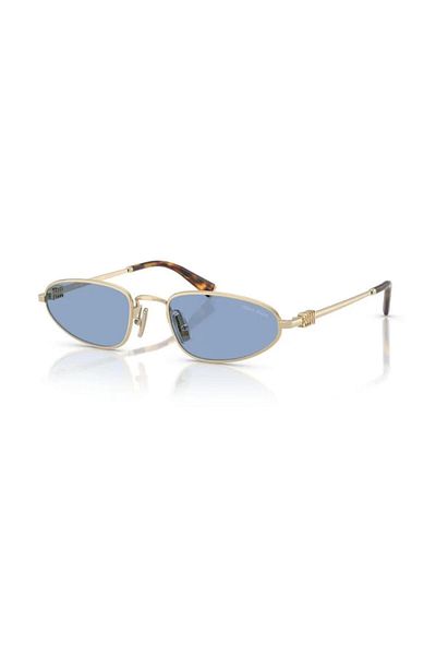Miu Miu A52S Zvn60O 52 Women's Geometric Gold Metal Sunglasses