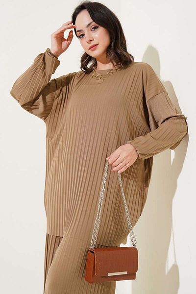 modasindoma Women's Sandy Fabric Double Set