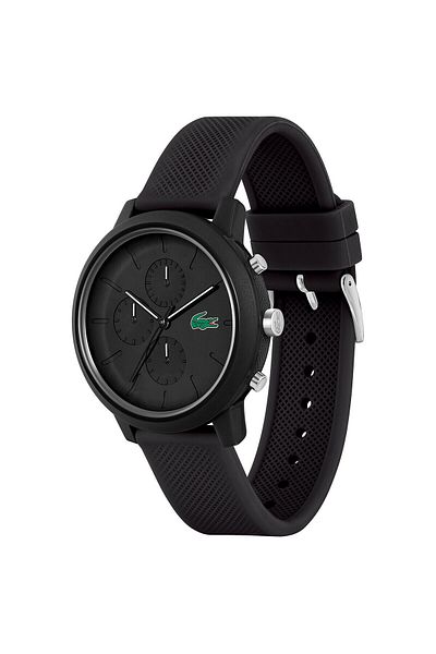 Lacoste Men 2011243 Rubber Strap Watch 38 Mm, Black