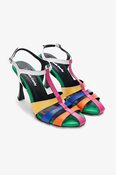 Louis Cardy Sorel Colorful Genuine Leather Women's Heeled Shoes