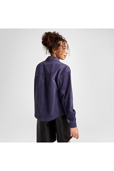 Converse Classic Kadın Kadife Mor Gömlek
