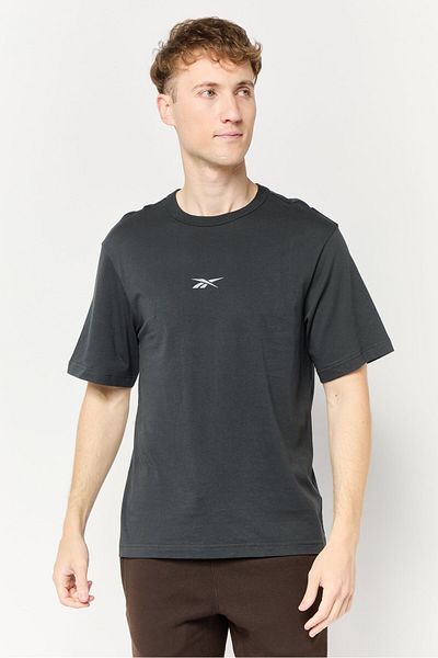 Reebok Men Sportswear Fit Short Sleeves Running T-shirt, Charcoal