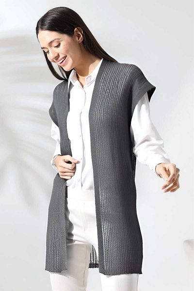 LEBUAS Gray - Women's Summer Mesh Long Vest