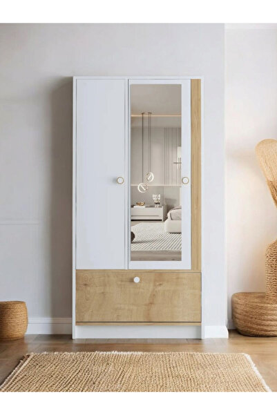 FLORADESİGN Malibu Aynalı Gardırop / Elbise Dolabı