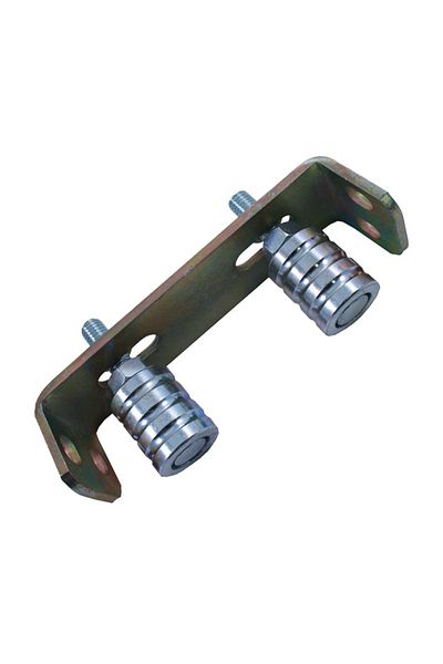 flores Adjustable guide for sliding gate, with 2 metal rollers Ø 31 mm, plate 170 x 45 mm