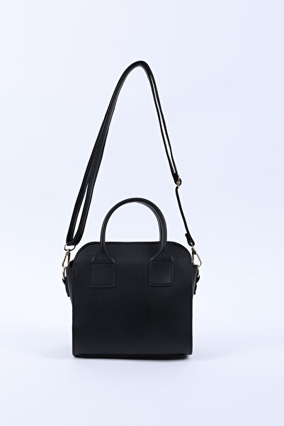 SHAKA Black Shk219 Faux Leather, Zippered, Two Compartments, Adjustable Strap, Hand, Arm and Shoulder Bag