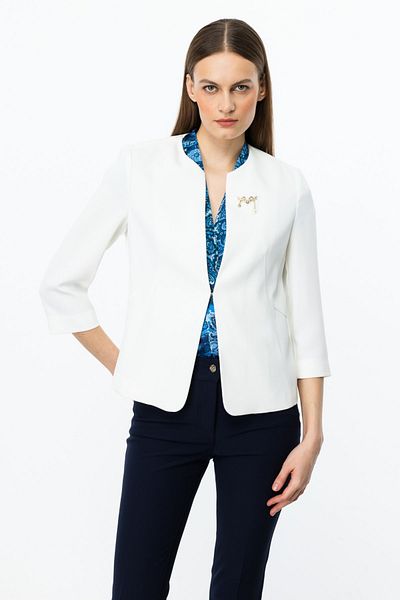 Ekol Crew Neck Brooch Jacket