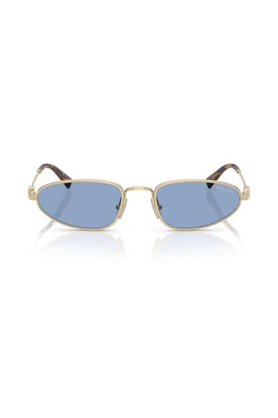 Miu Miu A52S Zvn60O 52 Women's Geometric Gold Metal Sunglasses