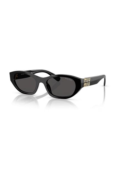Miu Miu A03S 16K08Z 53 Women's Geometric Black Bone Sunglasses