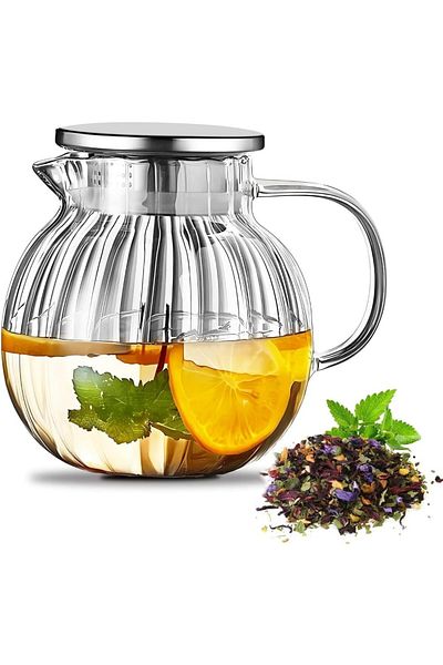 Quasar & Co. Filter kettle, Quasar & Co.®, with lid, borosilicate glass, 1200 ml, transparent