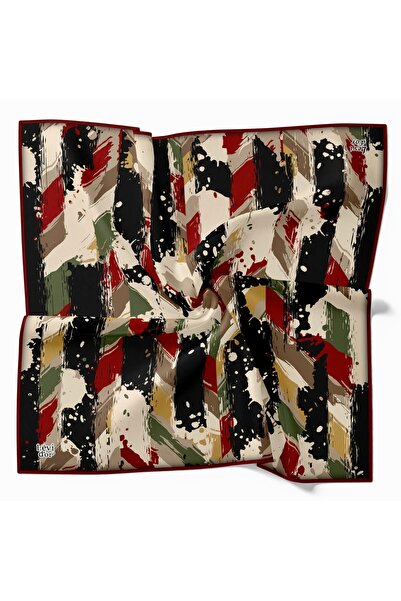 Levidor وشاح كريستال منقوش 5503-11 أسود عنابي